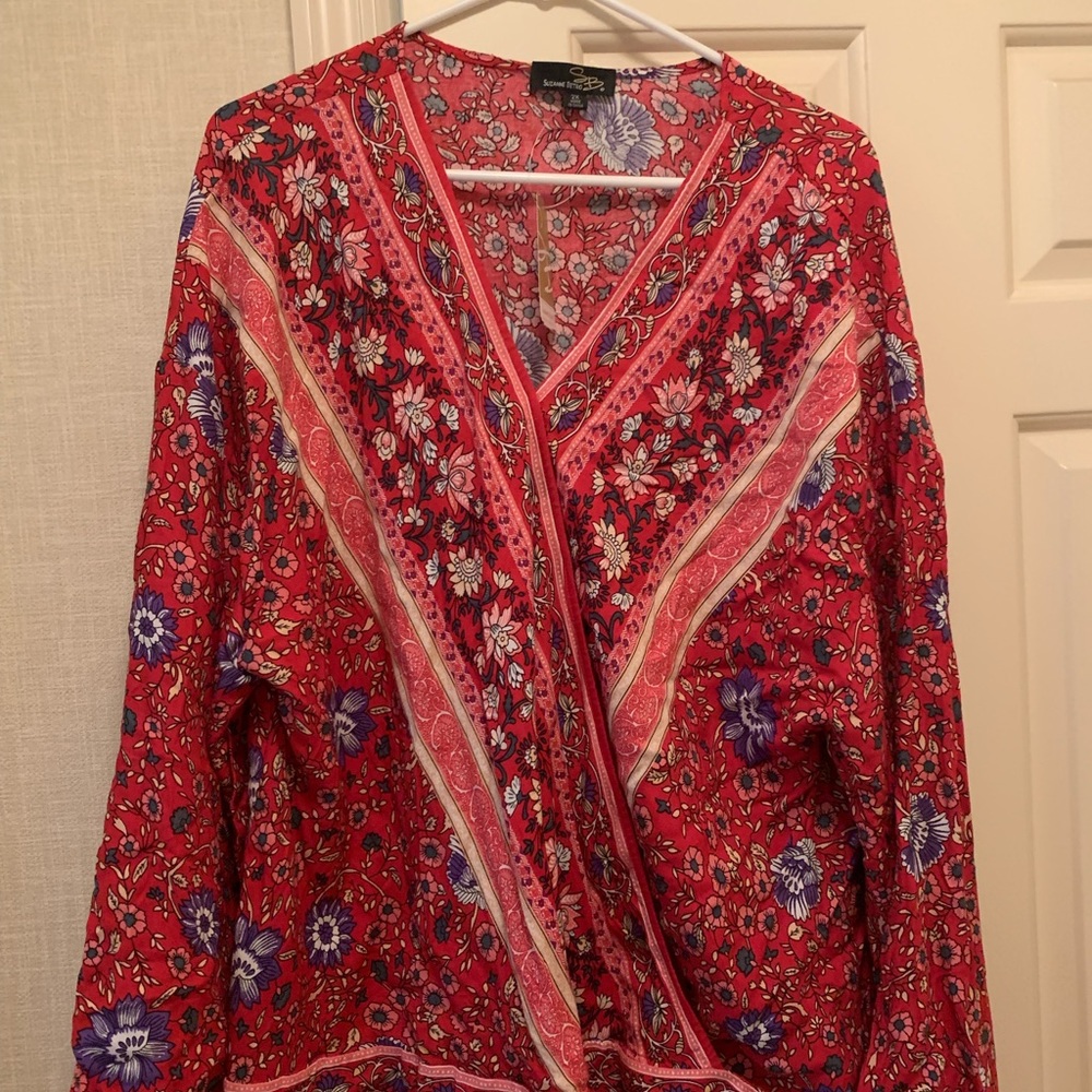 NWT Suzanne Betro bohemian shirt